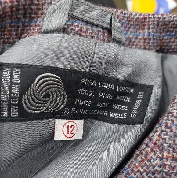 Allen Bernard Vintage Skirt Suit Women's Sz 12 100% Wool Fits Small - Picture 13 of 13